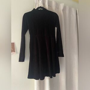 Black Velvet Babydoll Dress